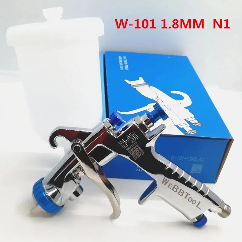 W-181G 1.8MM Натуральная qr cod W-101 пистолет-распылитель 134G w101 HVLP ручной Краски пистолет тяжести 1,0/1,3/1,5/1,8 мм мебель покрытия автомобиля Краски Инж - Цвет: W-181G 1.8MM