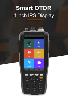 

4 Inch Screen OTDR Optical Time Domain Reflectometer 1310 1550nm Built-in 10mw VFL OPM OLS Red Light With FC SC ST Connector