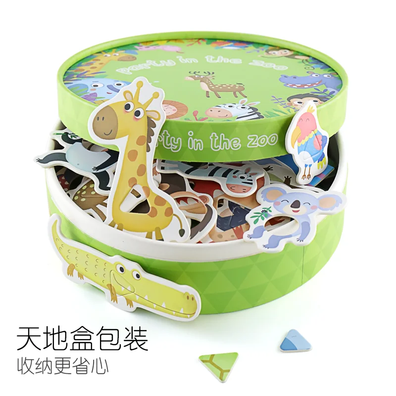 Parrowbebe Unique children big jigsaw puzzle baby early education cognitive boy girl puzzle toy round shape