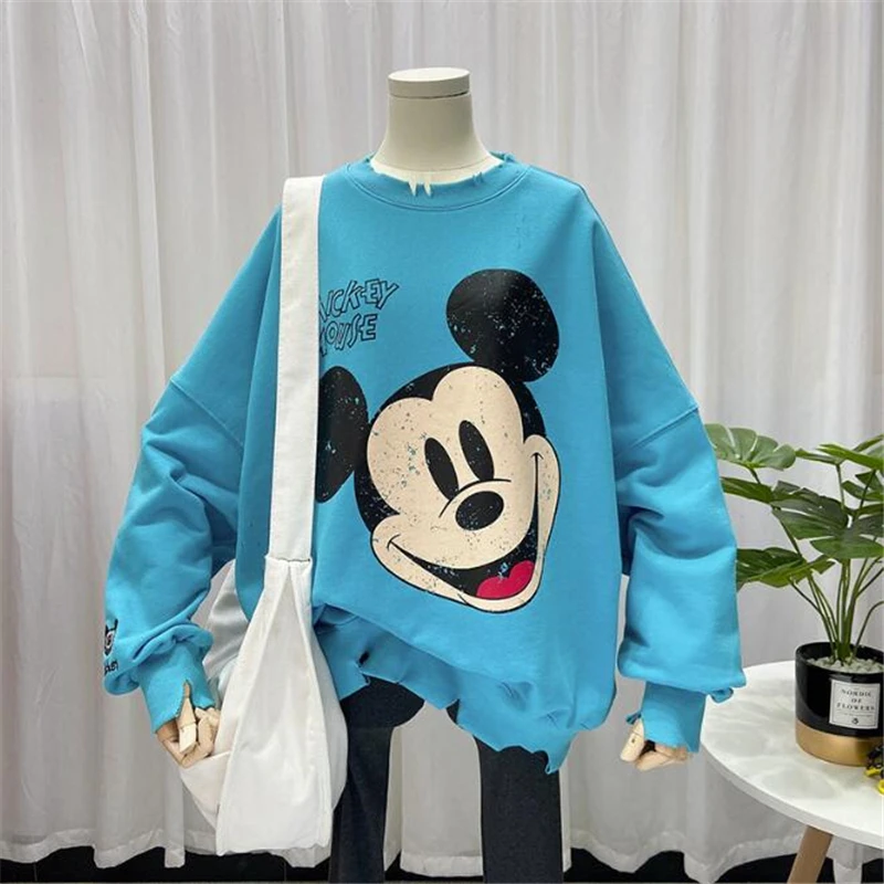 Disney Cartoon O-neck Hoodies Women