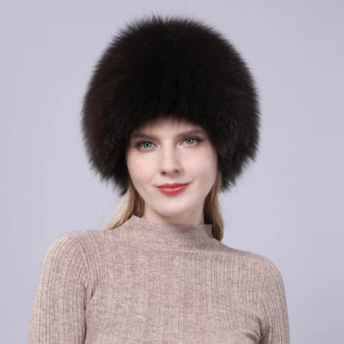 Женская зимняя шапка с лисой,, настоящая лисица, женская шапка, зимние шапки, остроконечные, ослепляющие, Остроконечные шапки, берет, женская шапка, Sombrero Mujer - Цвет: color11