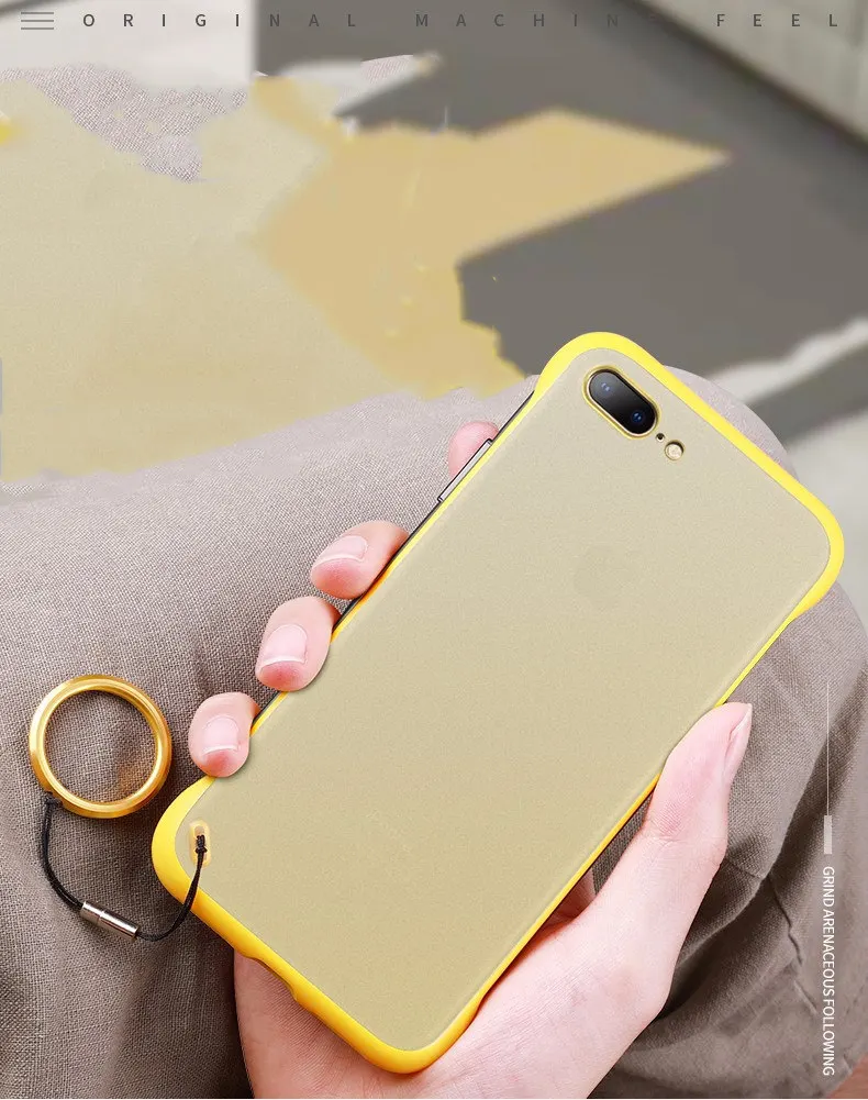Роскошный Бескаркасный Прозрачный чехол для телефона для iPhone X 7 8 Plus, чехол XS Max XR с кольцом для пальца, подставка, чехол s для iPhone XS