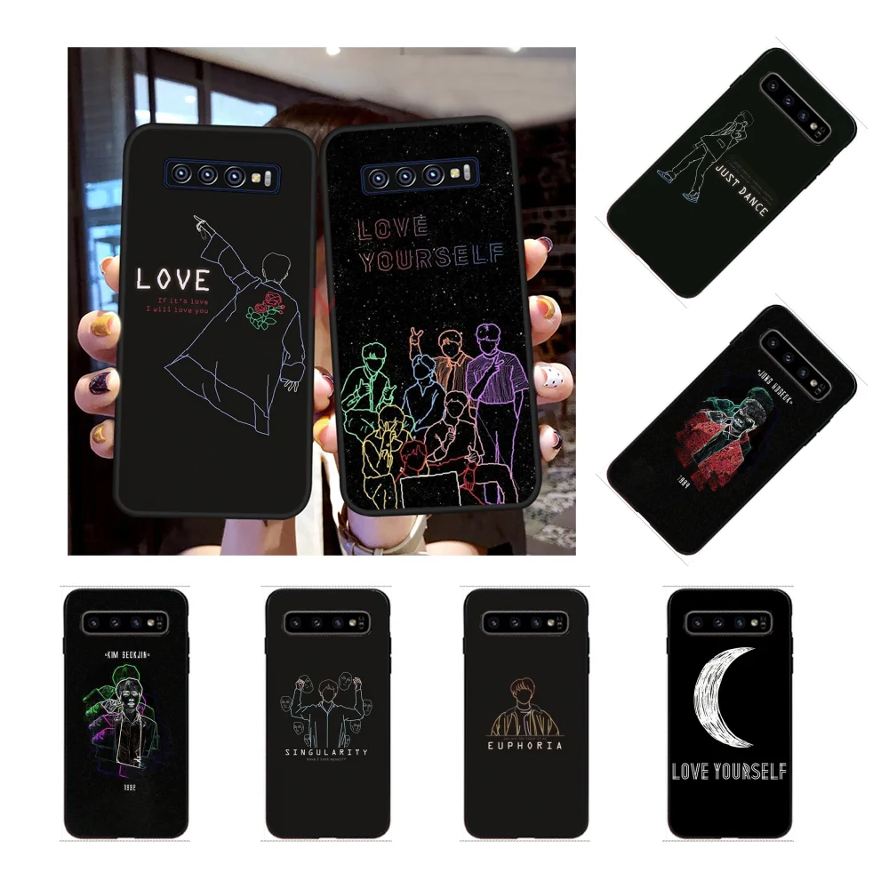 NBDRUICAI художественный ТПУ черный чехол для телефона корпус Samsung S9 plus S5 S6 edge S7 S8 S10 E |