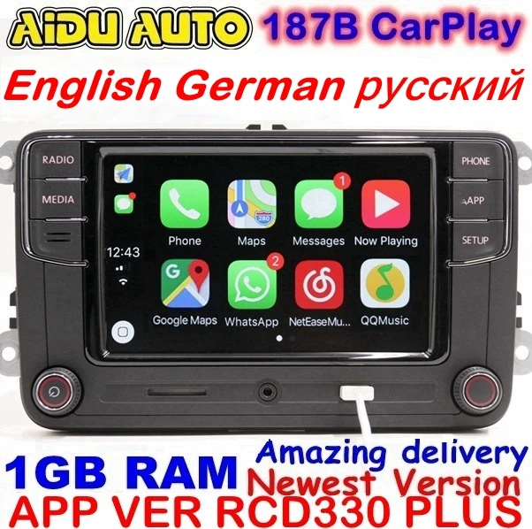 Preise RCD330 Plus Carplay MIB Radio187B EINHEIT Für VW Golf 5 6 Jetta MK5 MK6 CC Tiguan Passat B6 B7 CC polo Touran 6RD035187B Mirrorlink