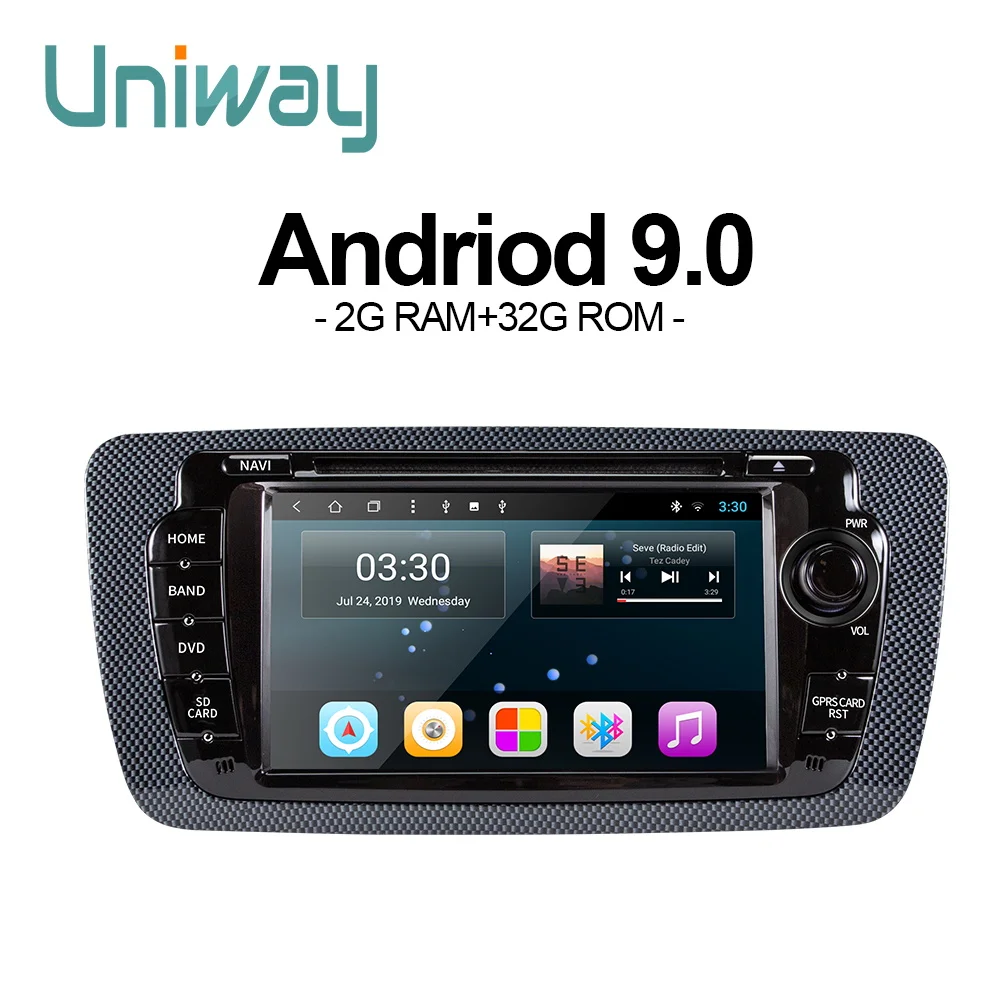 Uniway LYBS7090 android 9 0 автомобильный dvd для Seat Ibiza 2009 2010 2011 2012 2013 Автомагнитола |
