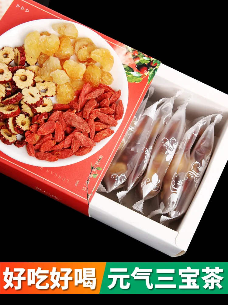 12 упаковок/коробка* Longan Red Jujube medlar чайные пакетики для здоровья