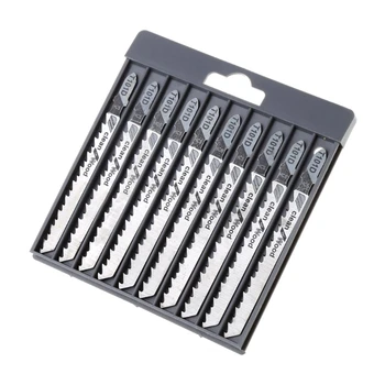 

10 Pcs T101D 100mm HCS Jig Saw Blades Clean Cutting For Wood PVC Fibreboard WXTC