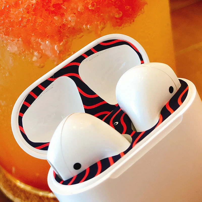 Новинка 2019 наклейка для Airpods Apple пылезащитный чехол протектор 2 Air Pods пленка
