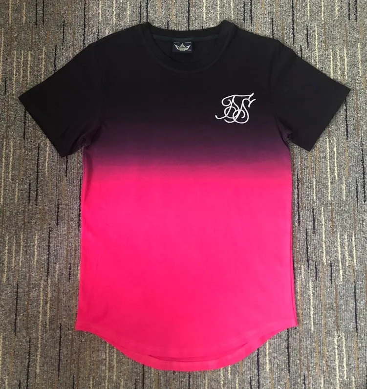 Летние Стильные мужские футболки, новинка, Sik Silk Kanye West, удлиненная футболка, мужские летние удлиненные футболки с изогнутым подолом - Цвет: GT0011
