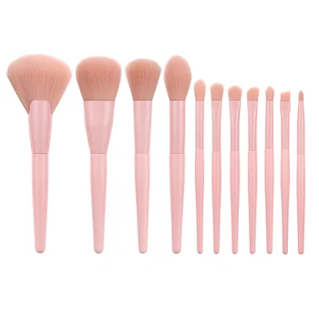 

11pcs Makeup Brush Set Portable Comestics Brushes Makeup Tools Professional Makeup Supplies Accessories for Women Female (Light