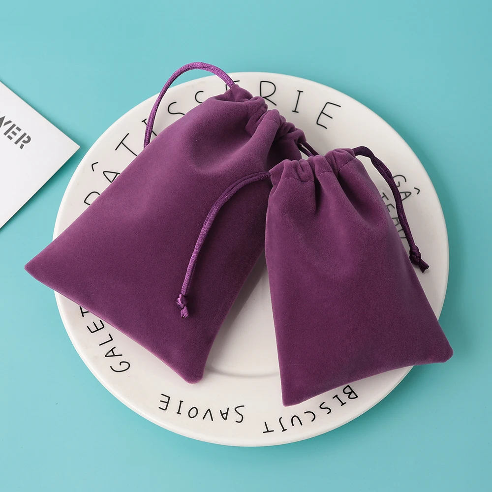 

50 Personalized Jewelry Packaging Bags Chic Small Wedding Party Candy Velvet Gift Drawstring Bag Christmas Birthday Custom Logo