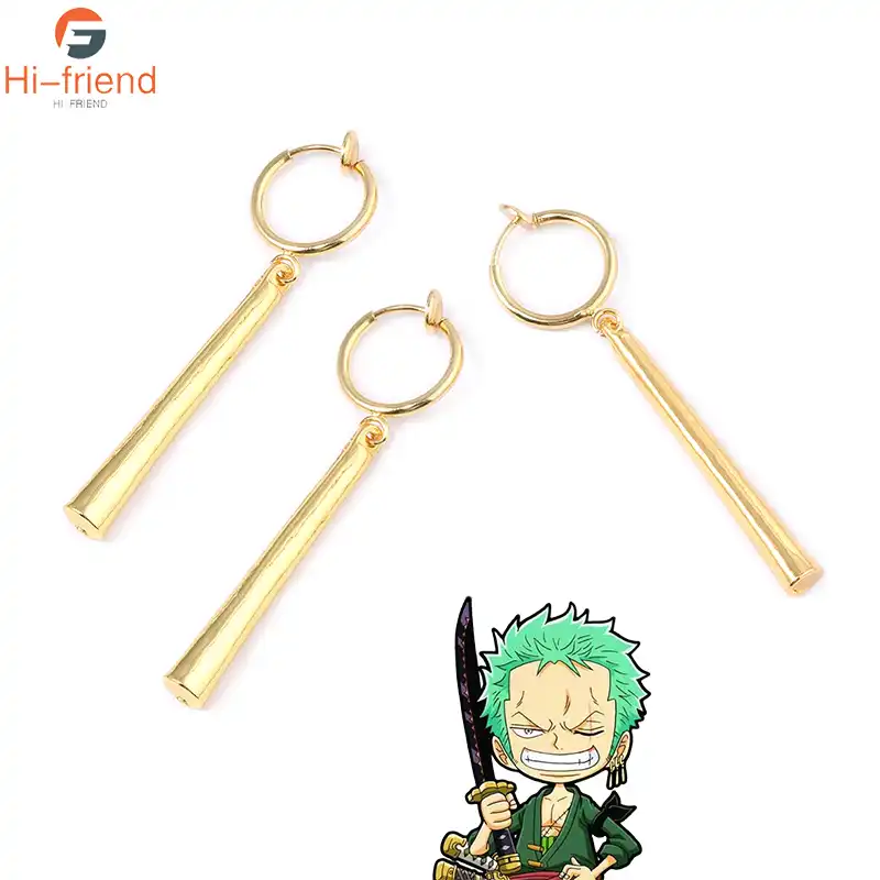 ONE PIECE Roronoa Zoro Anime Themed Earrings Pendant Ear Clip Ear Bob