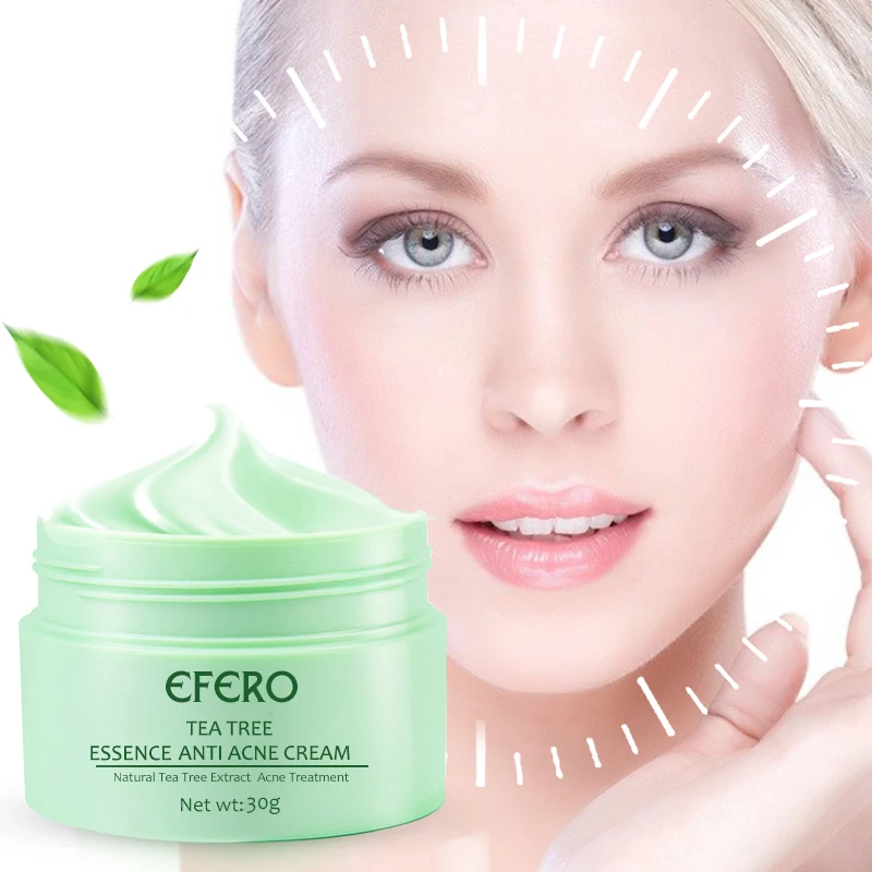 EFERO Acne Treatment Cream Remove Acne Scar Pimple Face Cream Tea Tree Essence Shrink Pores Oil Control Whitening Face Cream