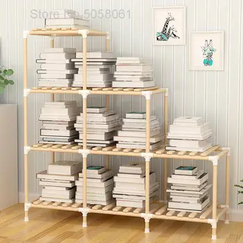 

Multifunctional solid wood simple shoe rack Shoe cabinet shelf bookshelf shelf storage debris multi-purpose