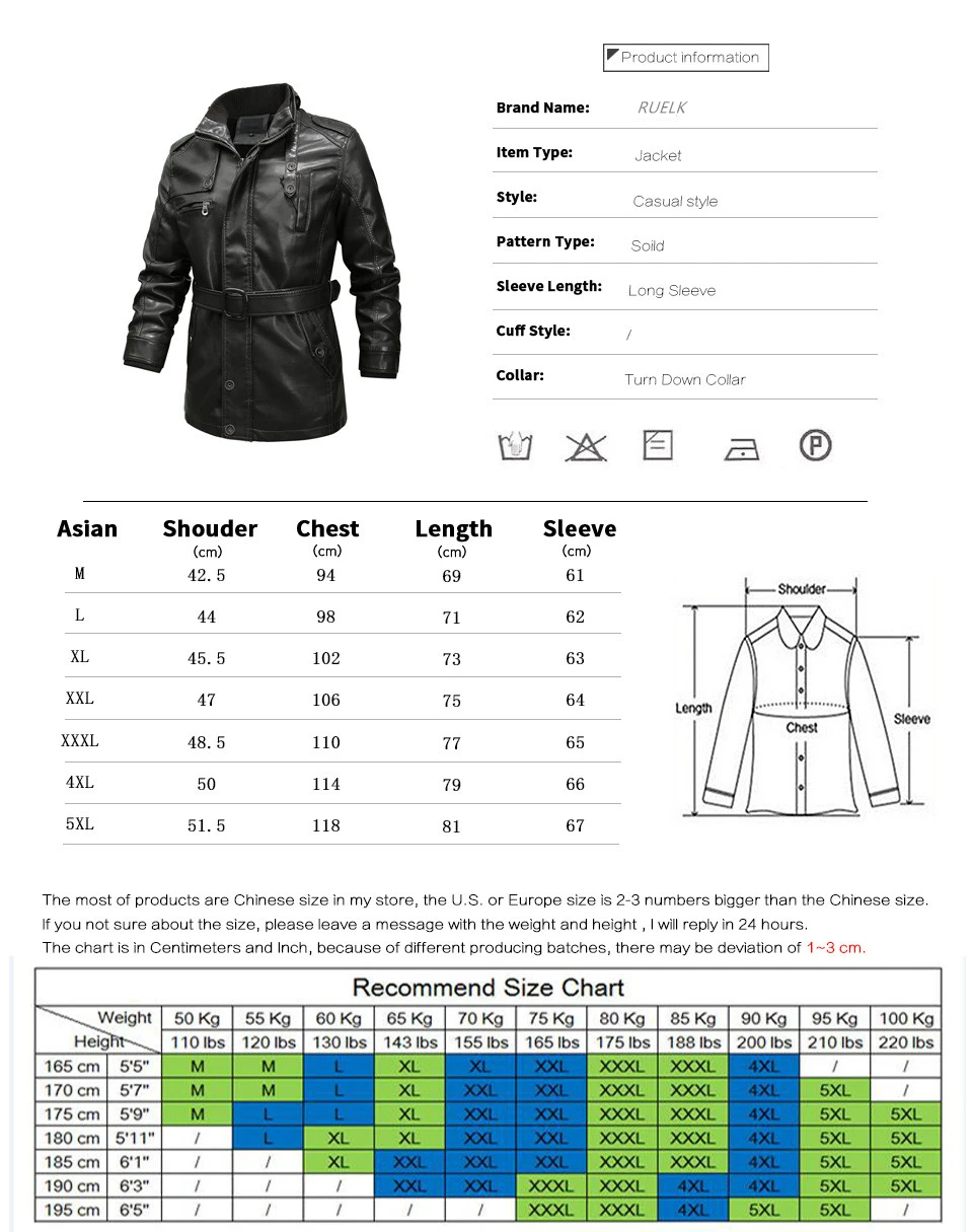 RUELK Новые мужские куртки высокого качества из искусственной кожи приталенные повседневные Модные мужские куртки брендовая одежда размера плюс M-5XL