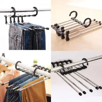 

Folding Pants Scarf Shawl Hanger Hook Rack Design Organizer Space Saving Hanger Multi-function Folding Magic Easy Folding Hanger