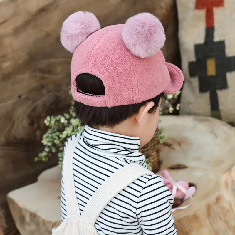 Детская шапка с буквенным принтом, Осень-зима, регулируемая шапка для маленьких девочек, милые шапки с помпонами для маленьких мальчиков, для детей 3-24 месяцев, кепки от солнца для новорожденных