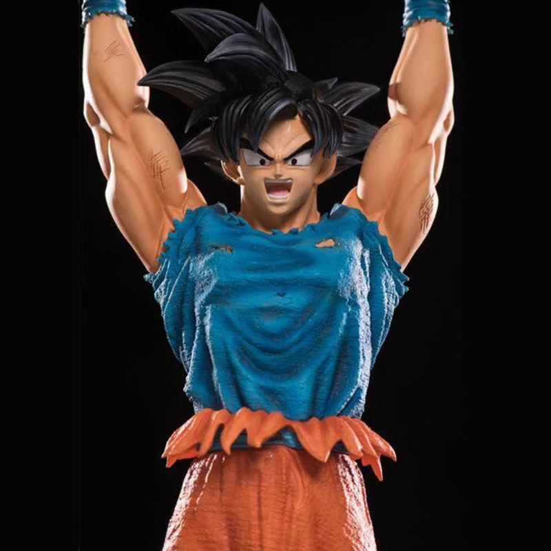 Dragon Ball Супер Saiyan Son Goku 1/6 Genkidama боевые сцены GK смола статуя фигурка модель игрушки домашний декор X3561