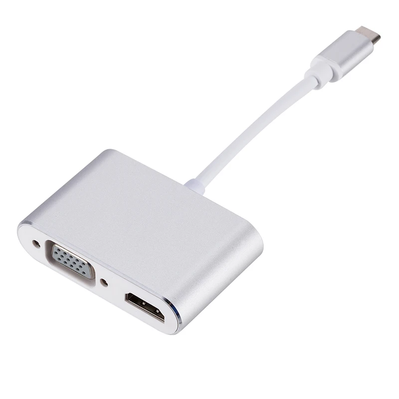 USB C к HDMI 4K VGA адаптер USB 3,1 type C USB-C к VGA HDMI преобразователи видеосигнала адаптер для Macbook Pro для Chromebook Pix