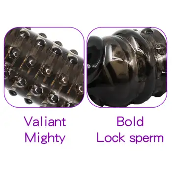 Soft Penis Extender Condom Men Cock Sleeve Ring On Penis Reusable Condoms Spines Sex Studded Enlargement Sex Toys For Male 6