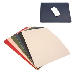 Almofada de couro impermeável pequena do rato da menina 270x210 300x240mm almofada de couro do rato do computador portátil do jogo de couro simples da esteira do rato do uso duplo