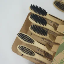 10 шт. in1BOX натуральный экологически чистый бамбуковый уголь зубная щетка