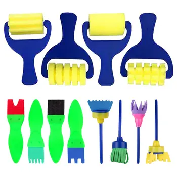 

42Pcs/Set Sponge Painting Brushes Rawing Brush Set For Kids Early Learning Diy Painting Sponge Brush Set