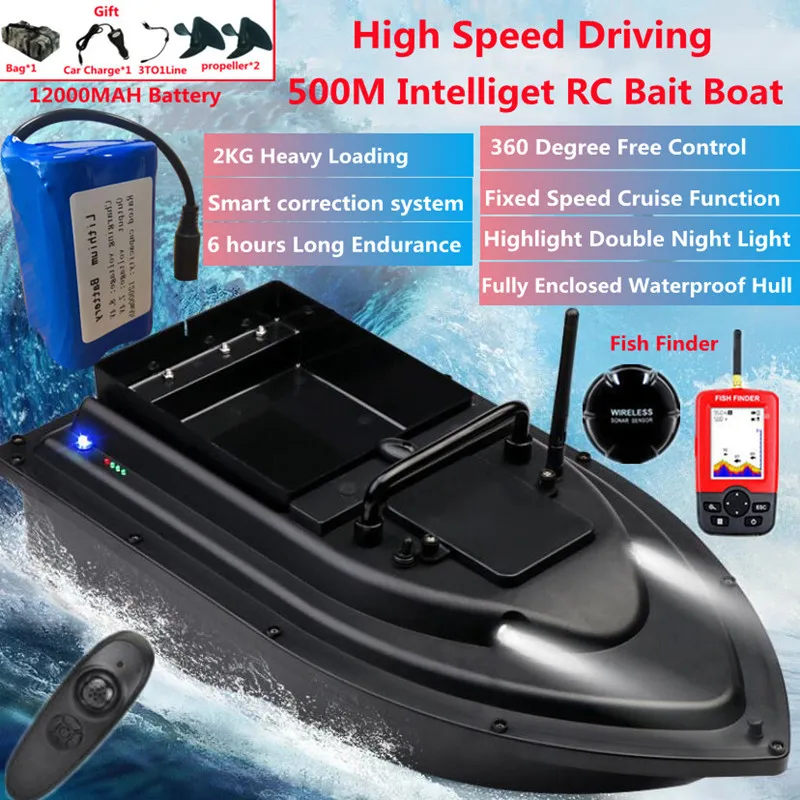 Smart Correction Sonar Fish 500M Remote Control Fishing Boat Fixed