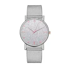 

Watch Silicone Shiny Women Starry Fashion Round Dial Gift Mesh Strap Quartz Gift