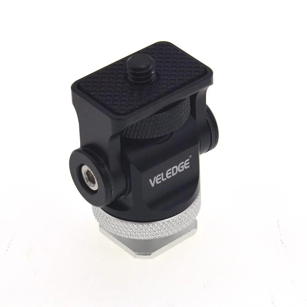 

VELEDGE Portable Rig Camera Video Monitor Magic Grip Head with Hot Shoe Mount for CANON NIKON LED DSLR Light/Microphone r60