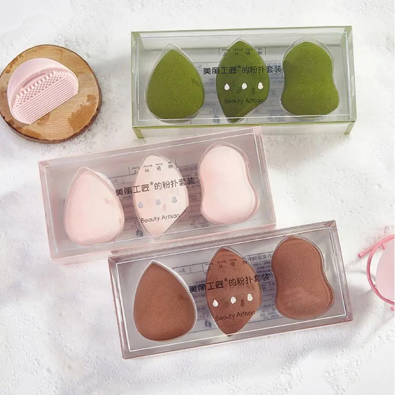 3 шт Макияж Блендер Губка для пудры консилер основа консилер красота яйцо