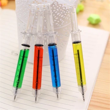

50 Pcs Strange Syringe Ballpoint Pen 0.5Mm Pen Tip Blue Ink Children Gift Pen Student Pen