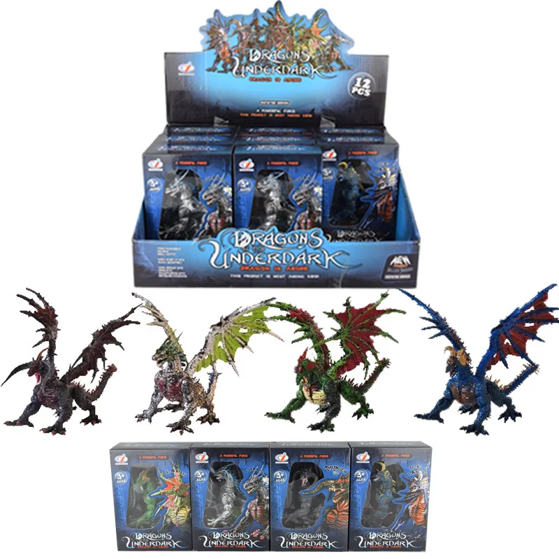 

Cross Border Stereo Assembled Dinosaur Model Toy Model Plastic Magic Dragon Fight Inserted Dragon Model Educational Toy