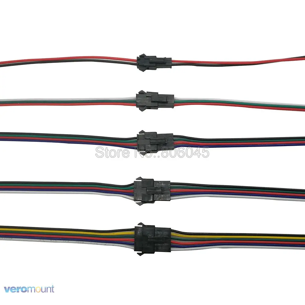 10 пар в комплекте; 2Pin 3Pin 4Pin 5Pin 6Pin JST SM светодиодные разъемы мужской и женский разъем 15 см провода для 2/3/4/5/6 штыревые светодиодные полосы
