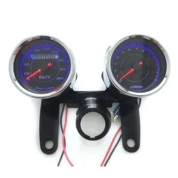 

Motorcycle Modified Retro Odometer Assembly Electronic Sensing Speedometer Universal Led Two-Color Instrument Assembly