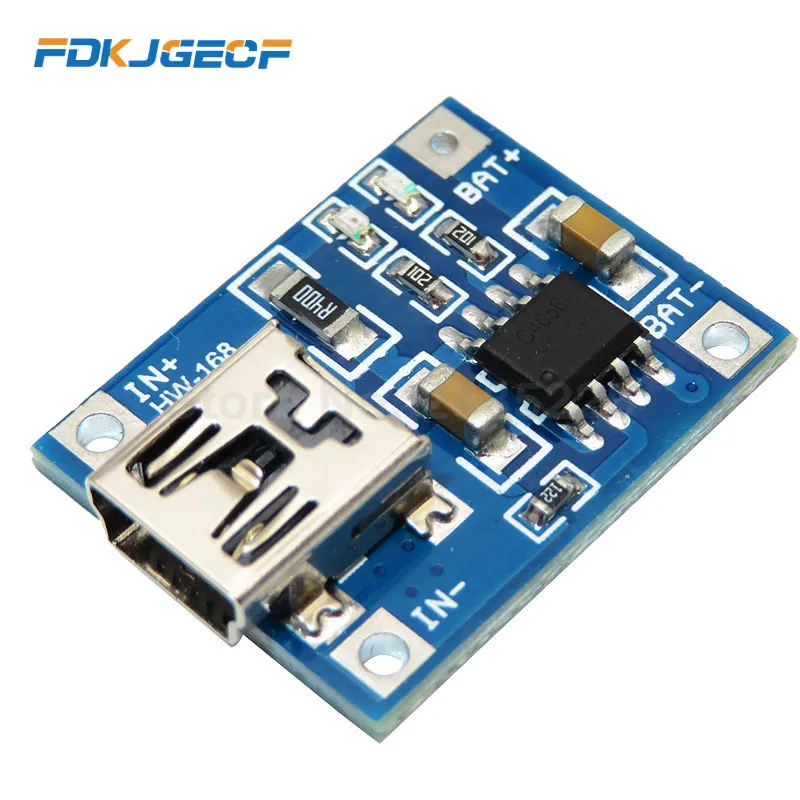 

TP4506 Lithium Battery Charger Module MINI USB 5V 1A TP4056 Charging Board With Protection Dual Functions 1A TC4056
