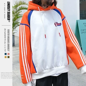 

Mens Women 2019 Hip Hop Men Hoodie Sweatshirt Warm Fleece Student Sports Fashion Patchwork Hoodie Pullover Casual Hoodie