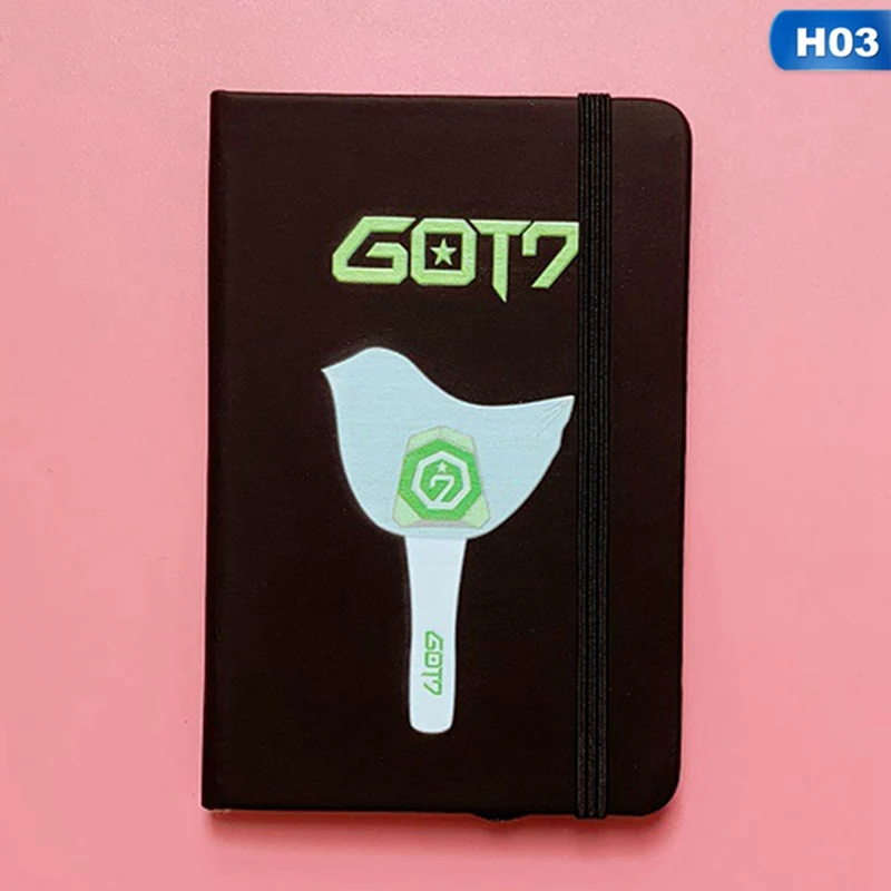 H03 KPOP BLACKPINK Got7 Twice Txt IZONE SEVENTEEN блокнот ПУ школьные принадлежности блокнот мультфильм Pocketbook подарки - Цвет: H03