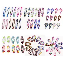 1 Набор(10/12 шт) геометрический принт Заколки для волос заколки обувь для девочек милые заколки разноцветные повязки для детей заколки для волос аксессуары для волос