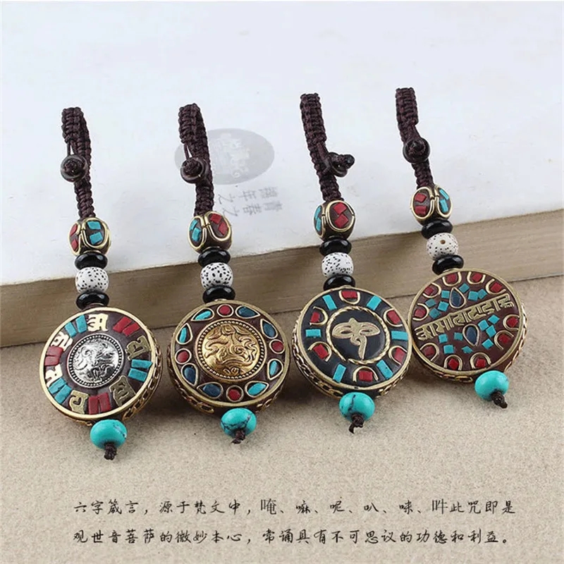 Antique-Bronze-Key-Chains-Key-Rings-Vintage-Elephant-OHM-OM-AUM-Buddha-Pendant-Keychain-Car-Key (4)