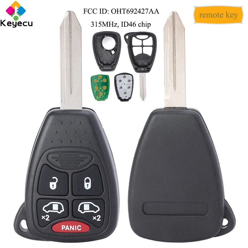 KEYECU OHT692427AA дистанционный ключ для автомобиля-5 кнопок 315 МГц ID46