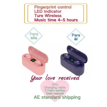 

F9 TWS Bluetooth 5,0 charging box 2200mAh headset, wireless stereo Sports Headset