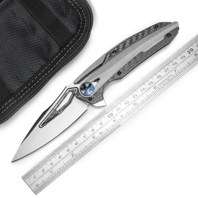 ZT0999 тактический складной нож M390 лезвие TC4 титановая ручка CF KVT шариковый