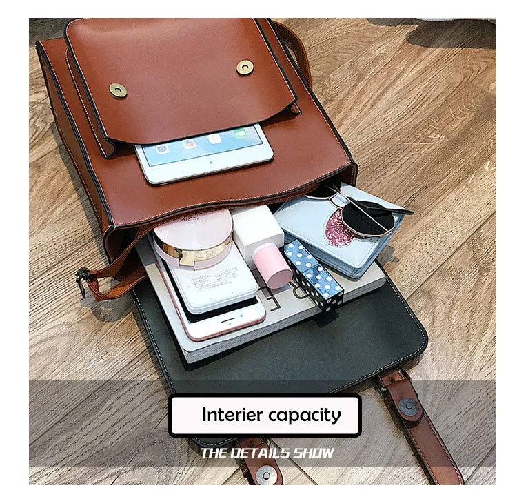 2019 New Luxury Designer Backpacks Women High Quality Yellow Square Backpack Leather Fashion Brand School bag for Teenager Girls (16)