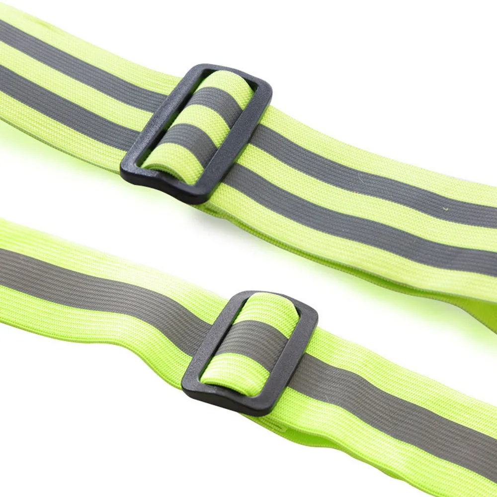 Cycling Running Reflective Strips High Visibility Bicycle Safety Bind Pants Armband Hand Leg Warning Reflective Tape BC0129 (2)