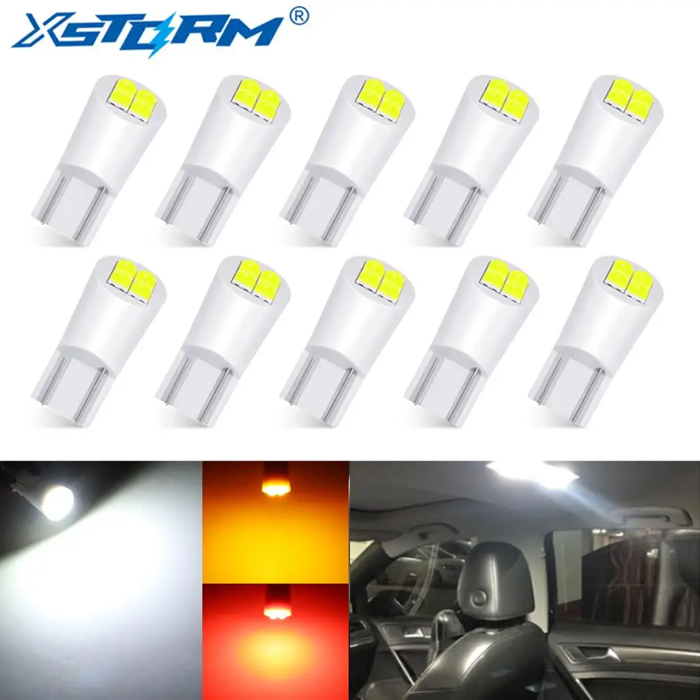 Светодиодная лампа T10 W5W 194 168 Led 4SMD 3030 для салона автомобиля купольная чтения