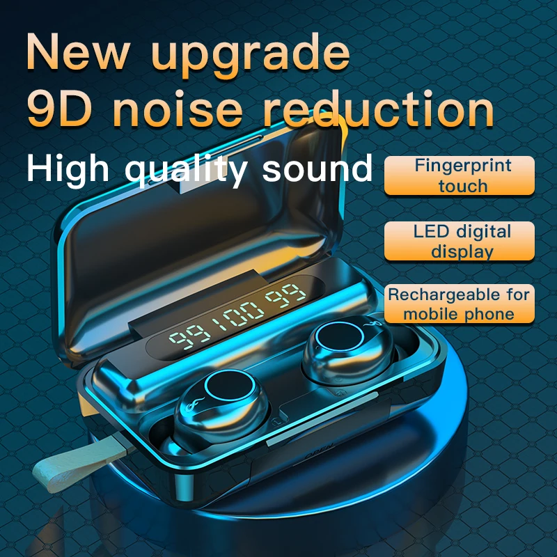 F9 30 TWS Headphones Bluetooth 5 0 Wireless Earphones Stereo IXP7 Waterproof Earbuds Wear Comfortable Sports Headset For Xiaomi