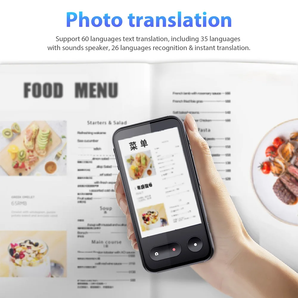 T7 T11 Smart Voice Translator 4G Internet 138 Languages 4.0inch Touch Screen Real Time Online OffLine Translation AI Conversion