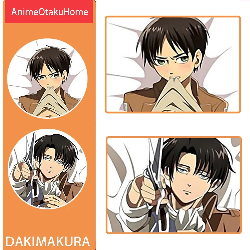 Attack On Titan Dakimakura Cover Eren Jaeger Mikasa Ackerman Erwin