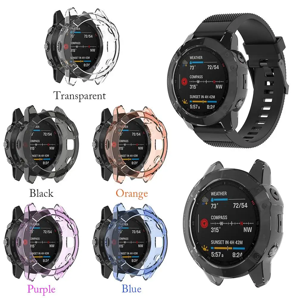 Ультратонкий Мягкий ТПУ защитный чехол для Garmin Fenix 6 Fenix6 защитный чехол умных часов Силиконовый чехол s